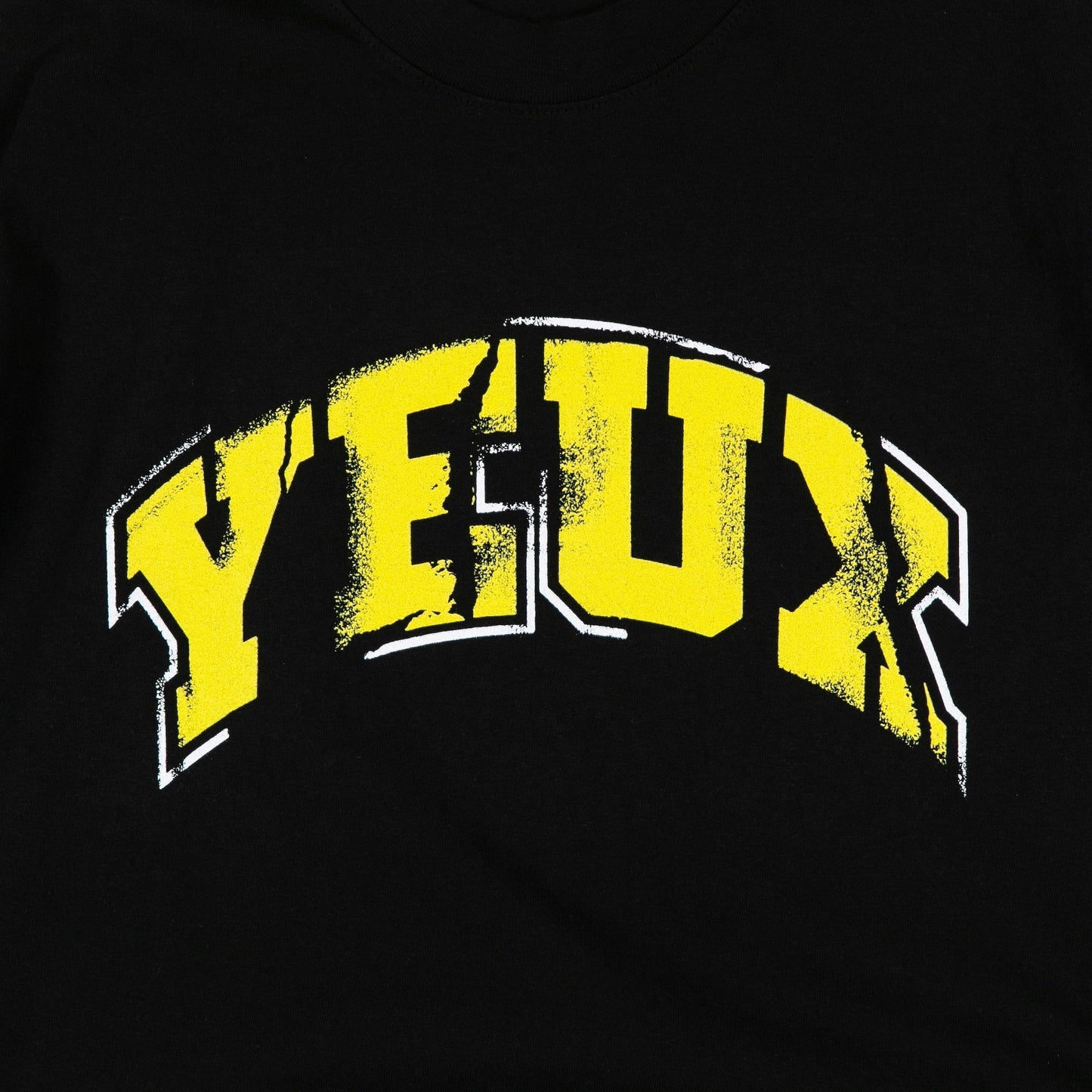 YEUX Distressed Black Short Sleeve T-Shirt